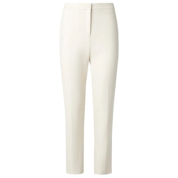 Iris Setlakwe NWT Women’s Size 2 Ivory White Cropped Cigarette Trousers Pants - Picture 1 of 9
